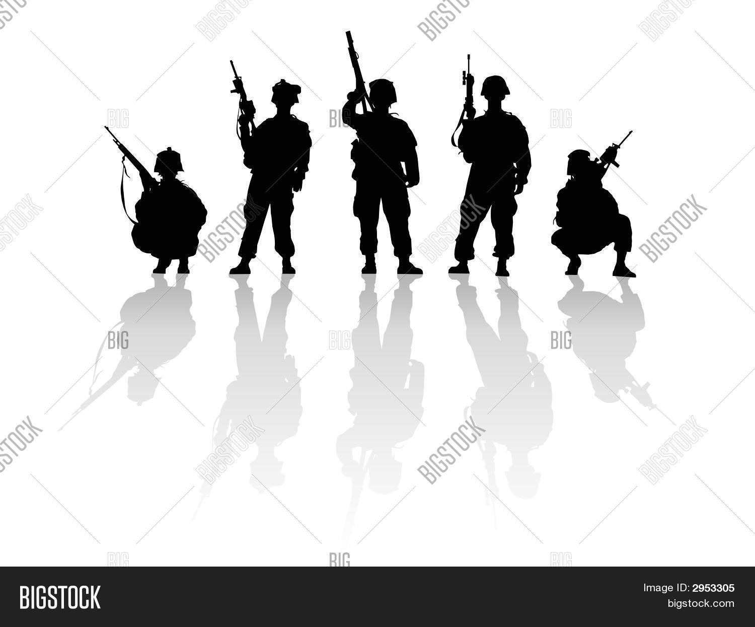 Soldiers Silhouette Image & Photo Bigstock