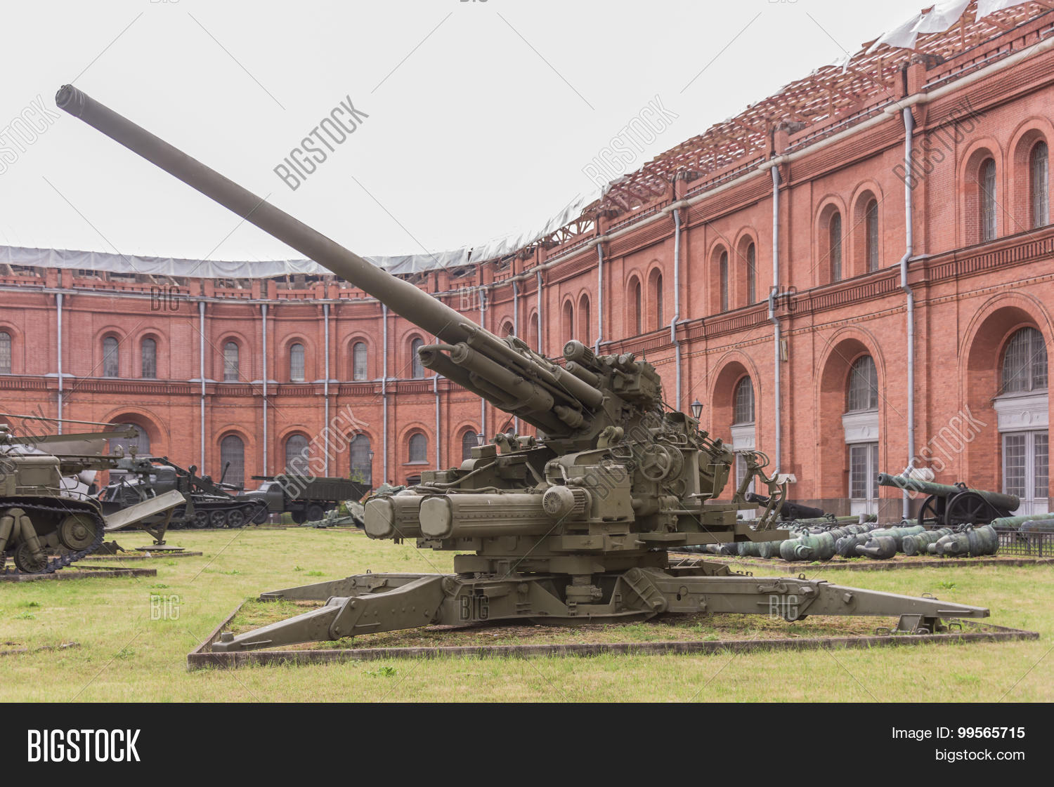 130mm Antiaircraft Gun Ks30, Mod. 1952 Stock Photo & Stock Images