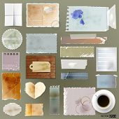 foto of newspaper  - Vector aged paper set - JPG 