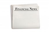 pic of newspaper  - Financial News Blank Newspaper with white background - JPG 