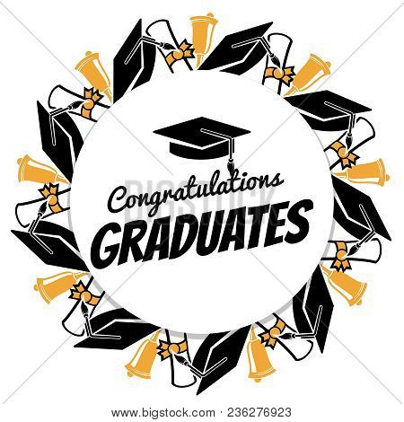 congrats graduates round banner