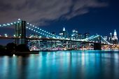 pic of bridge  - Brooklyn Bridge and Manhattan, New York, night scene
** Note: Slight graininess, best at smaller sizes - JPG 