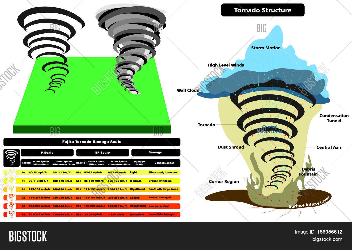 Tornado Structure Infographic Cross Image & Photo Bigstock