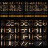 image of transportation  - Airport timetable board template  - JPG 