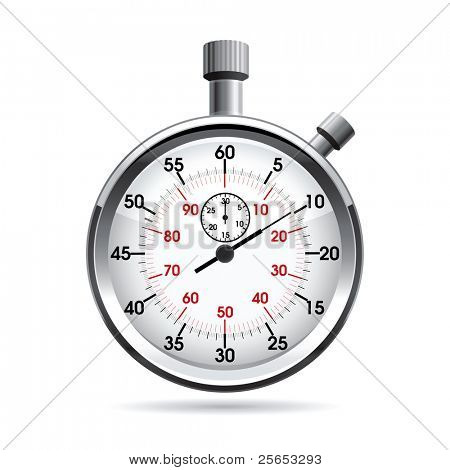 Picture or Photo of Vector illustration of stop watch.