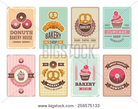 Poster: Bakery Cards Design Fresh Sweet