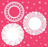 stock photo of holidays  - Set for round lace doily - JPG 