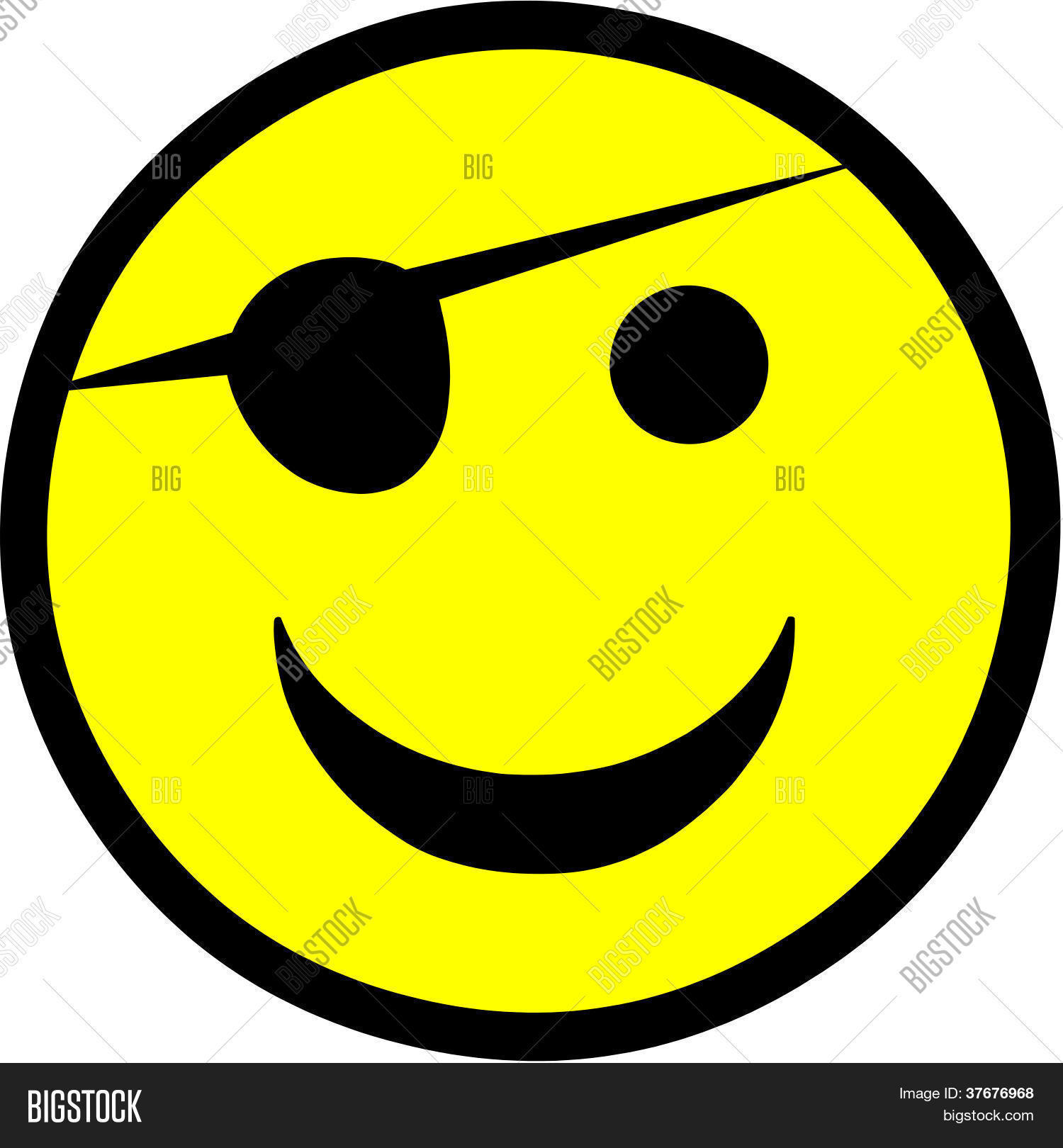 Eyepatch smiley Stock Vector & Stock Photos Bigstock