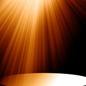 foto of spotlight  - golden spotlight with some rays in it - JPG 