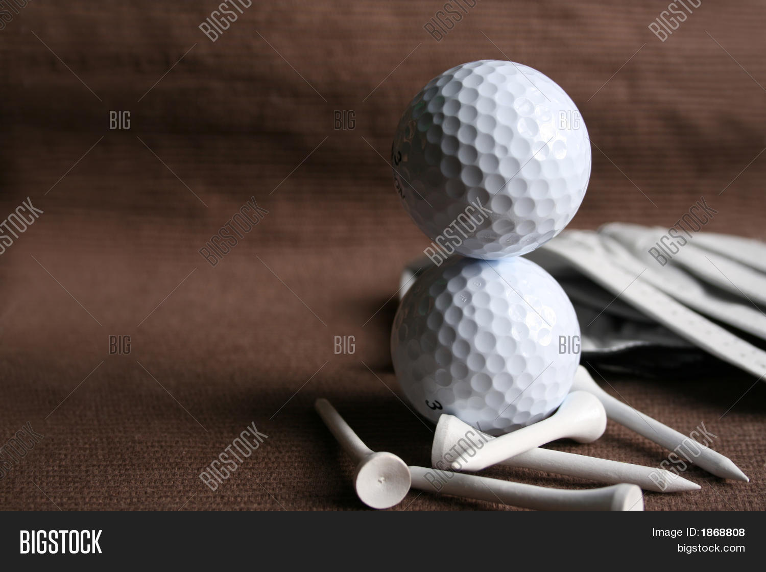 Two Golf Balls Stacked Image & Photo Bigstock