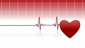 stock photo of heartbeat  - Editable vector background with space for your text  - JPG 