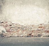 picture of urban  - Aged street wall background - JPG 