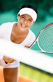 image of competition  - Woman in sportswear playing tennis - JPG 