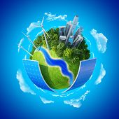 stock photo of business concept  - Eco City concept - JPG 