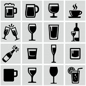 picture of restaurant  - Drink icons set - JPG 