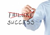 picture of success  - Choosing Between Failure And Success Isolated on white background - JPG 