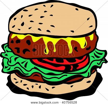 Hamburger Clip Art Vector & Photo | Bigstock