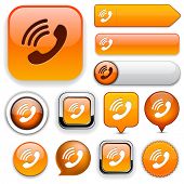 foto of call  - Phone orange design elements for website or app - JPG 