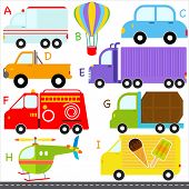 pic of transportation  - A set of cute vector A - JPG 
