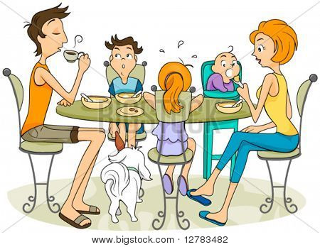 Vectores y fotos en stock de Comer en familia - Vector | Bigstock Vectores y fotos en stock de Comer en familia - Vector | Bigstock
