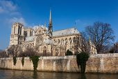 stock photo of france  - Cathedral of Notre Dame Paris Ile de France France - JPG 
