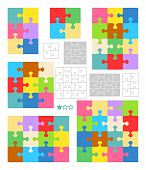 stock photo of puzzle  - Jigsaw puzzles 2x2 - JPG 