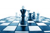 image of strategy  - chess pieces showing concept of power strategy and success in business - JPG 
