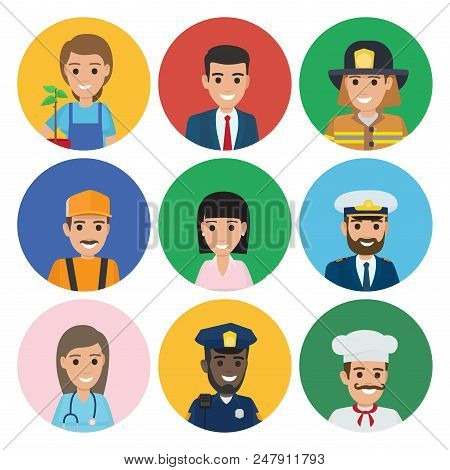professions people vector icons