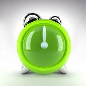 picture of clockface  - Green clock - JPG 