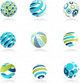 foto of globe  - Abstract globe icons - JPG 