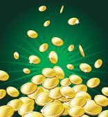 pic of monetary  - Falling gold coins - JPG 