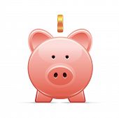 foto of currency  - Piggy bank icon - JPG 