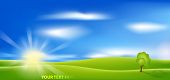 picture of blue sky  - EPS 10 vector background - JPG 