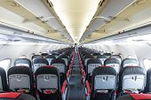 foto of transportation  - Modern interior of aircraft - JPG 