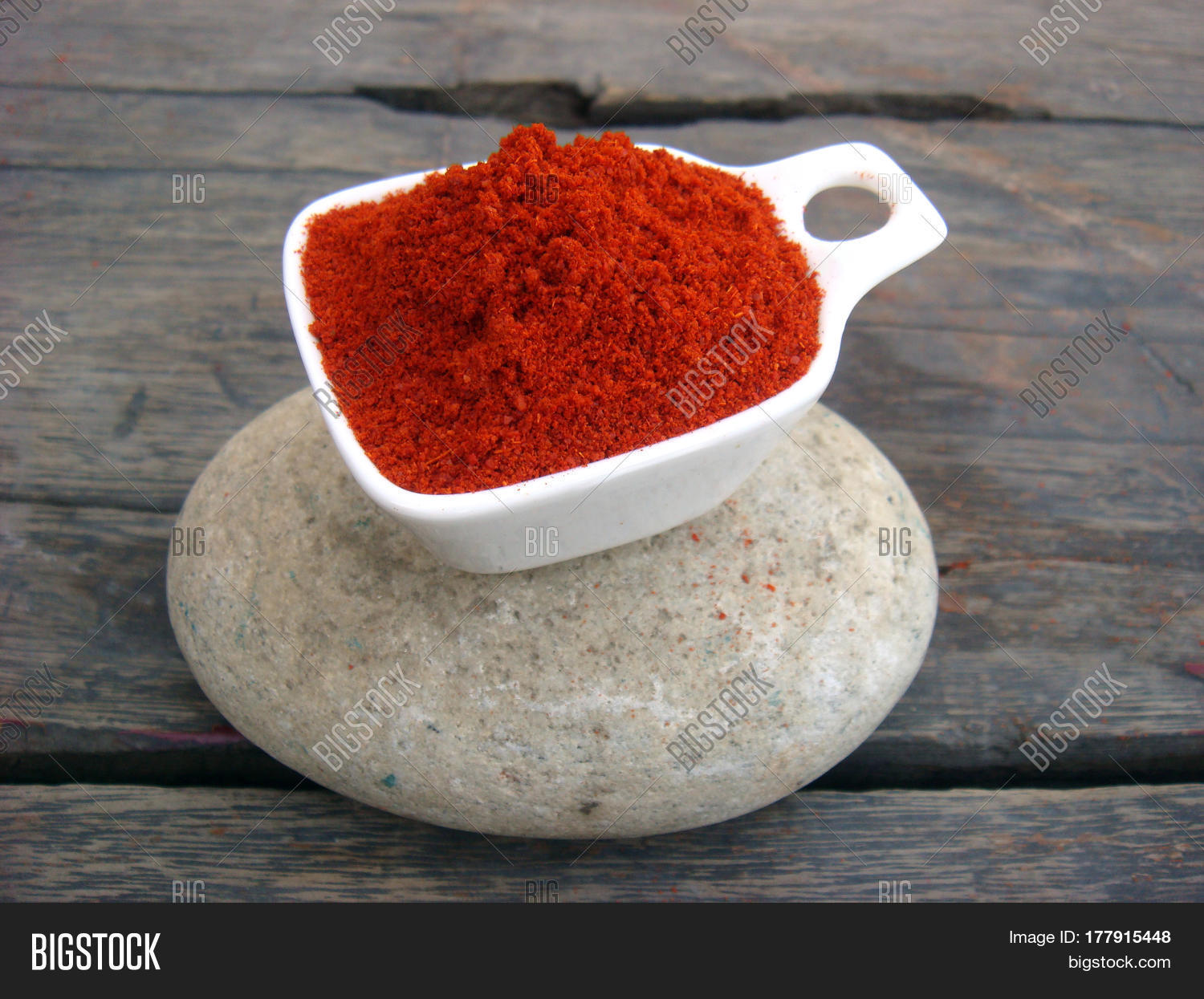 Red Chilli Powder Filled Bowl On Image & Photo Bigstock