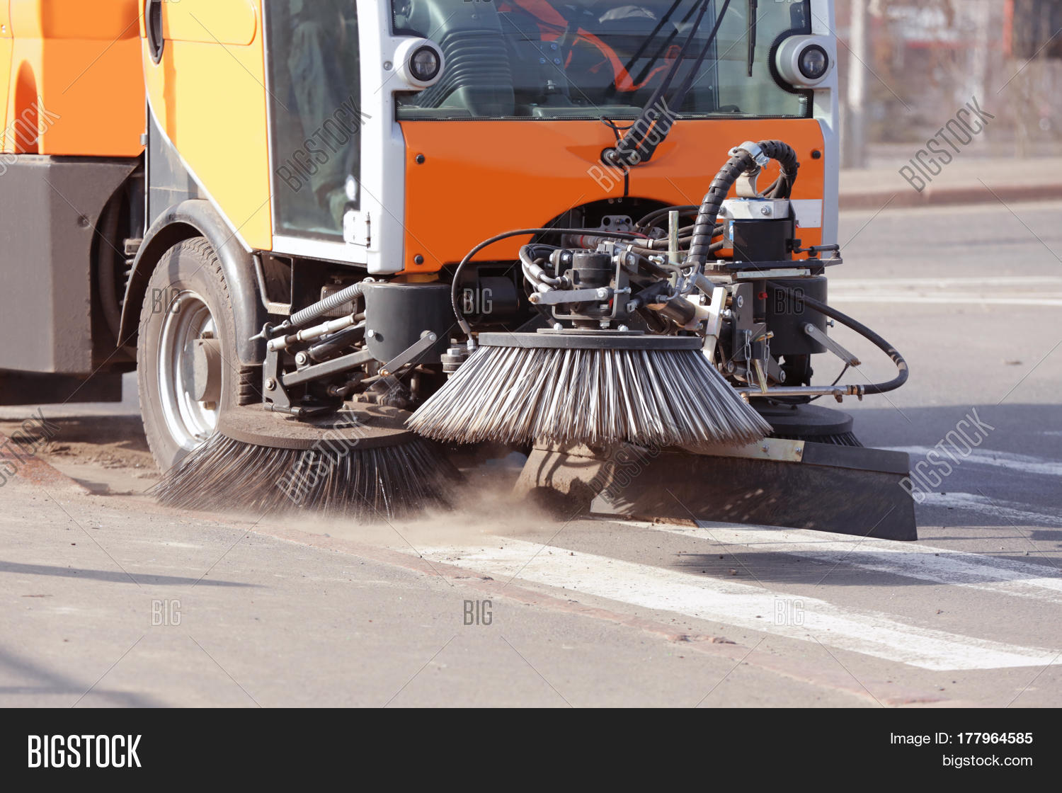 Municipal car for cleaning roads and sidewalks outdoors Stock Photo & Stock Images Bigstock