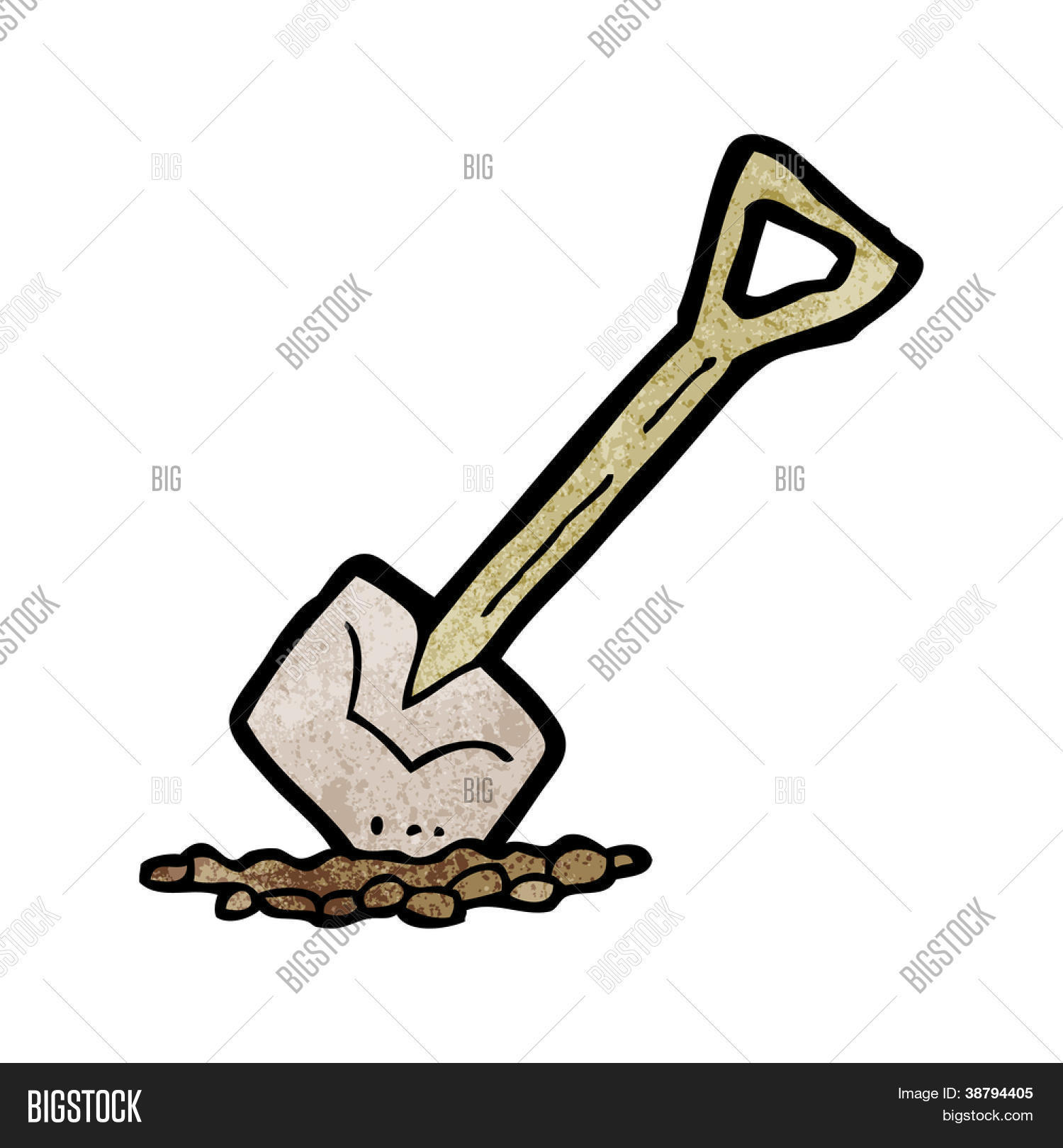 Cartoon Digging Spade Vector & Photo Bigstock