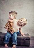 picture of brothers  - Two little boy brothers - JPG 