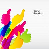 foto of illustration  - Like and Thumbs Up symbol - JPG 