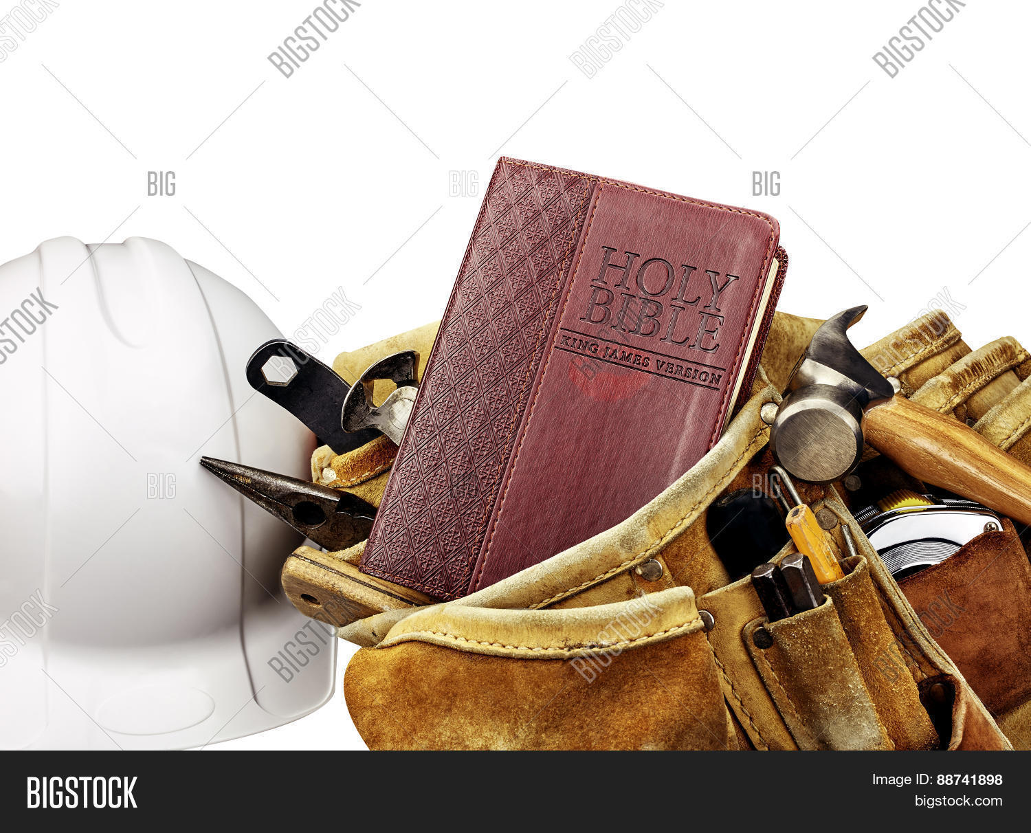 Bible Carpenters Tool Belt White Image & Photo Bigstock