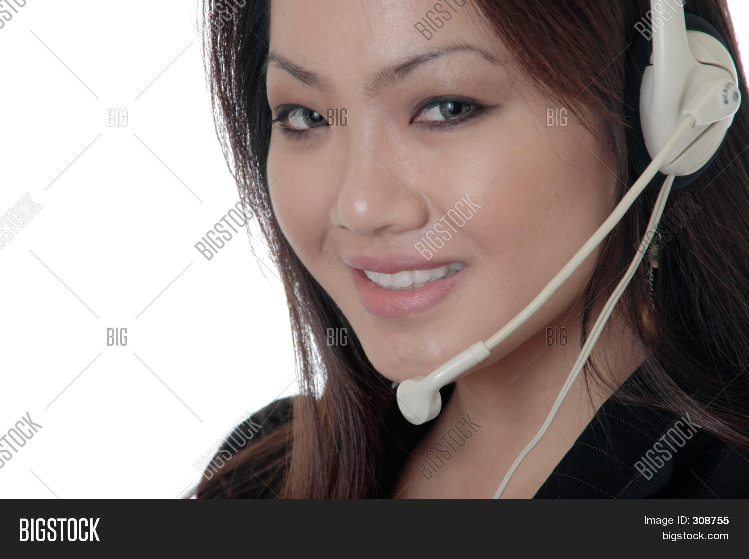 Attractive Receptionist Wearing Image & Photo Bigstock