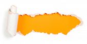 stock photo of edges  - Paper hole with torn edges design template - JPG 