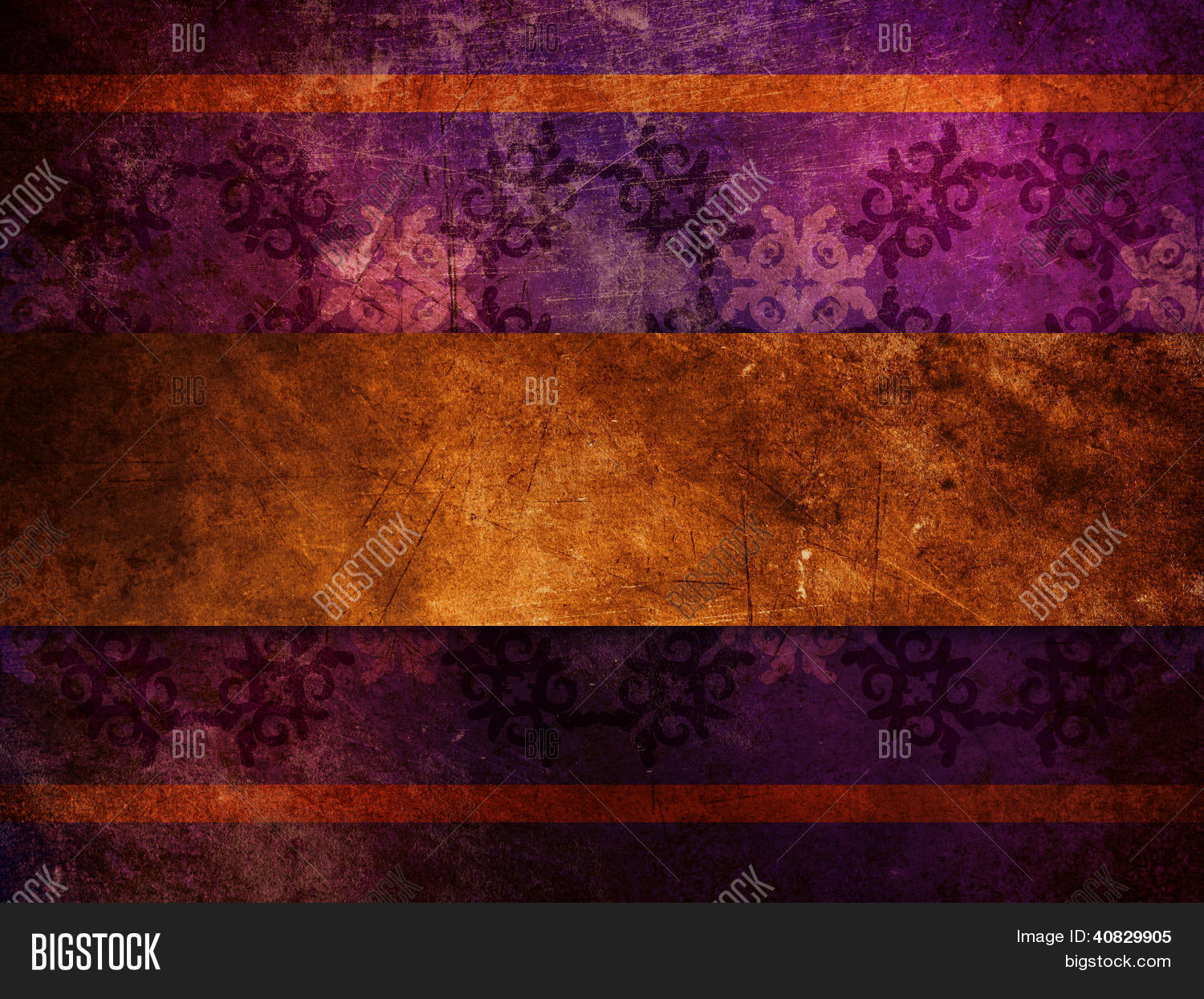 Gold Ribbon On Purple Background Image & Photo | Bigstock