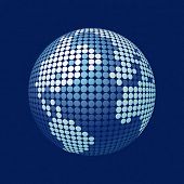 picture of globe  - stylized 3D vector globe - JPG 