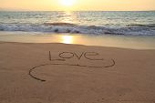 pic of beach  - The word Love - JPG 
