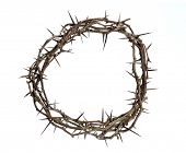 stock photo of religion  - Crown of thorns isolated over white background - JPG 