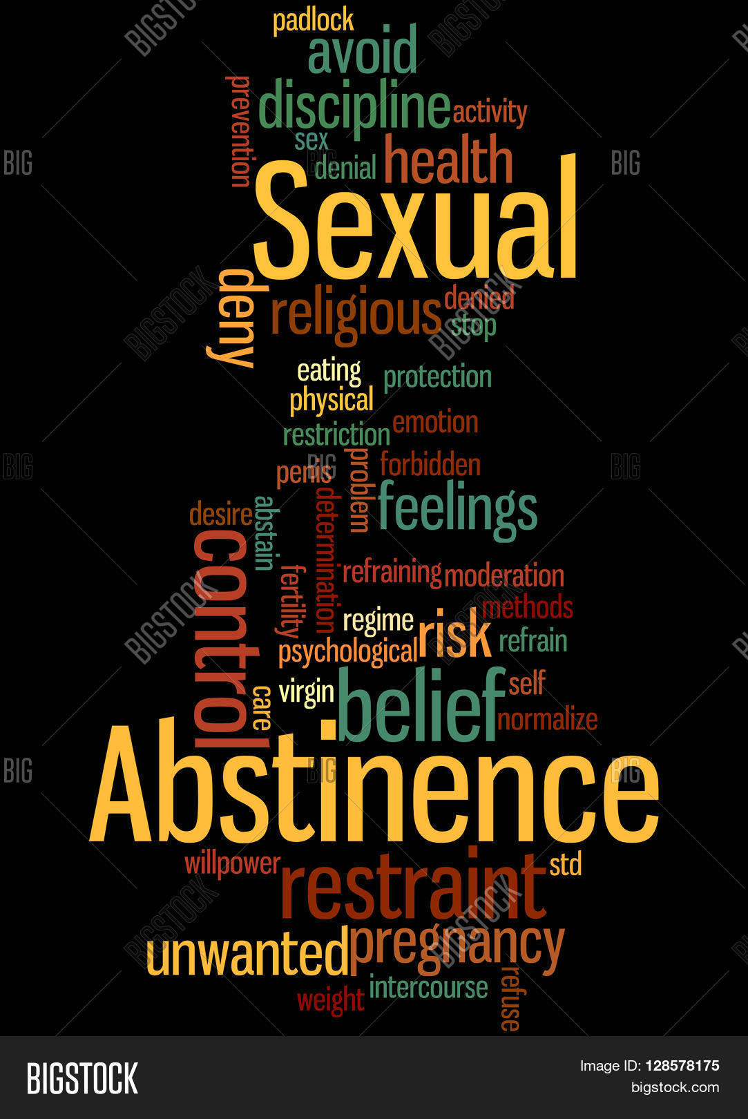Sexual Abstinence, Word Cloud Concept 4 Stock Photo & Stock Images