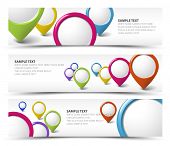 picture of map  - Set of map locator horizontal white banners - JPG 