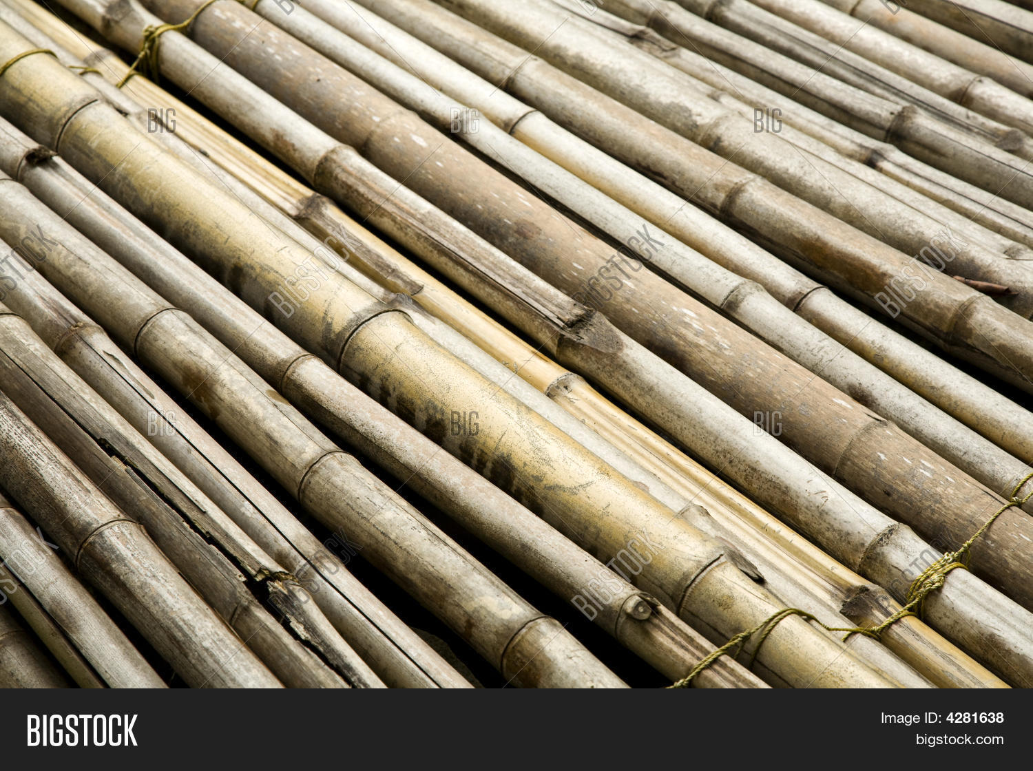 Bundle Bamboo Sticks Close Image & Photo Bigstock