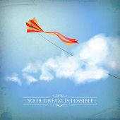 stock photo of dream  - Vintage sky old paper background - JPG 